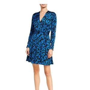NWT Equipment Collie Blue Floral Silk Dress - XS